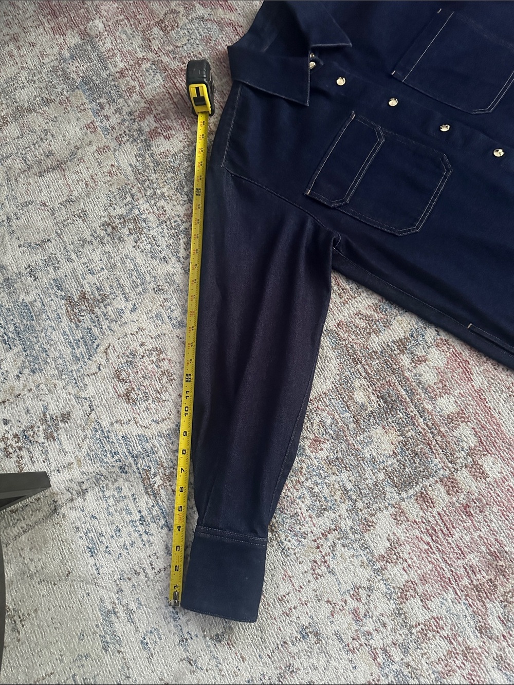 Goldsign Dark Indigo Denim Shirt Dress - Picture 11 of 11